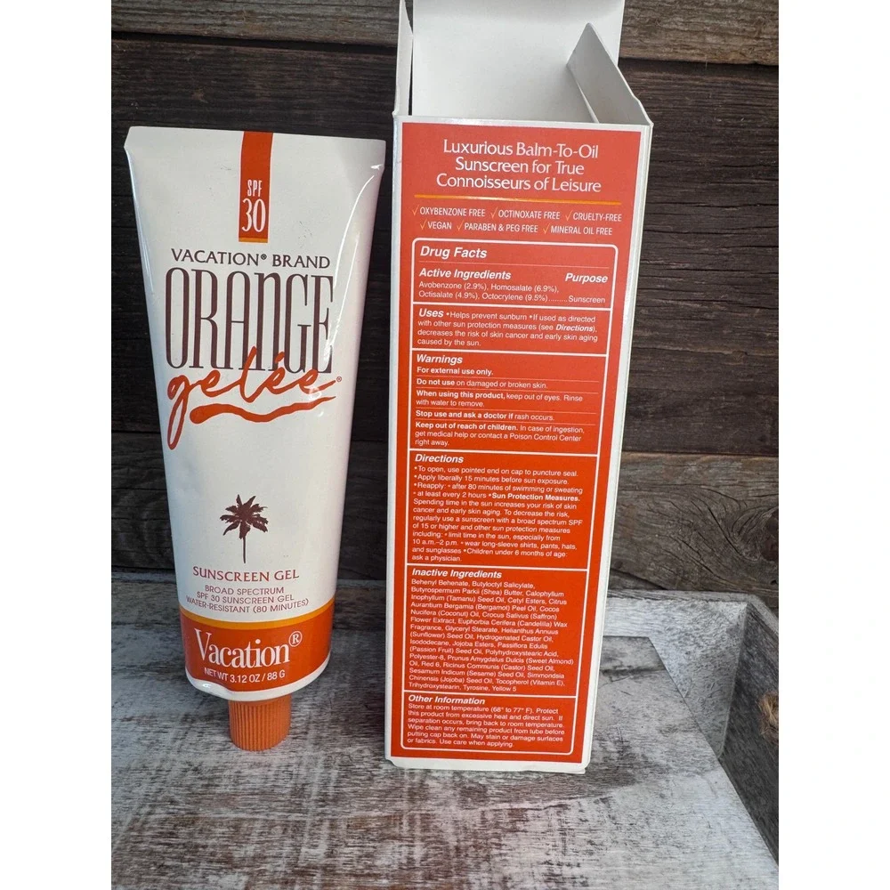 Vacation Orange Gelee SPF 30 Sunscreen Balm To Oil NIB Sealed 3.12oz MSRP $23